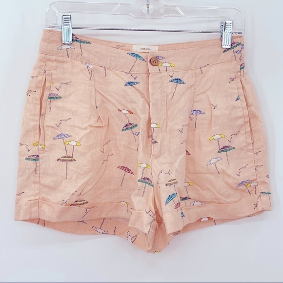 C&C California 100% Linen Cuffed Beach Umbrella Novelty Print - Picture 1 of 7